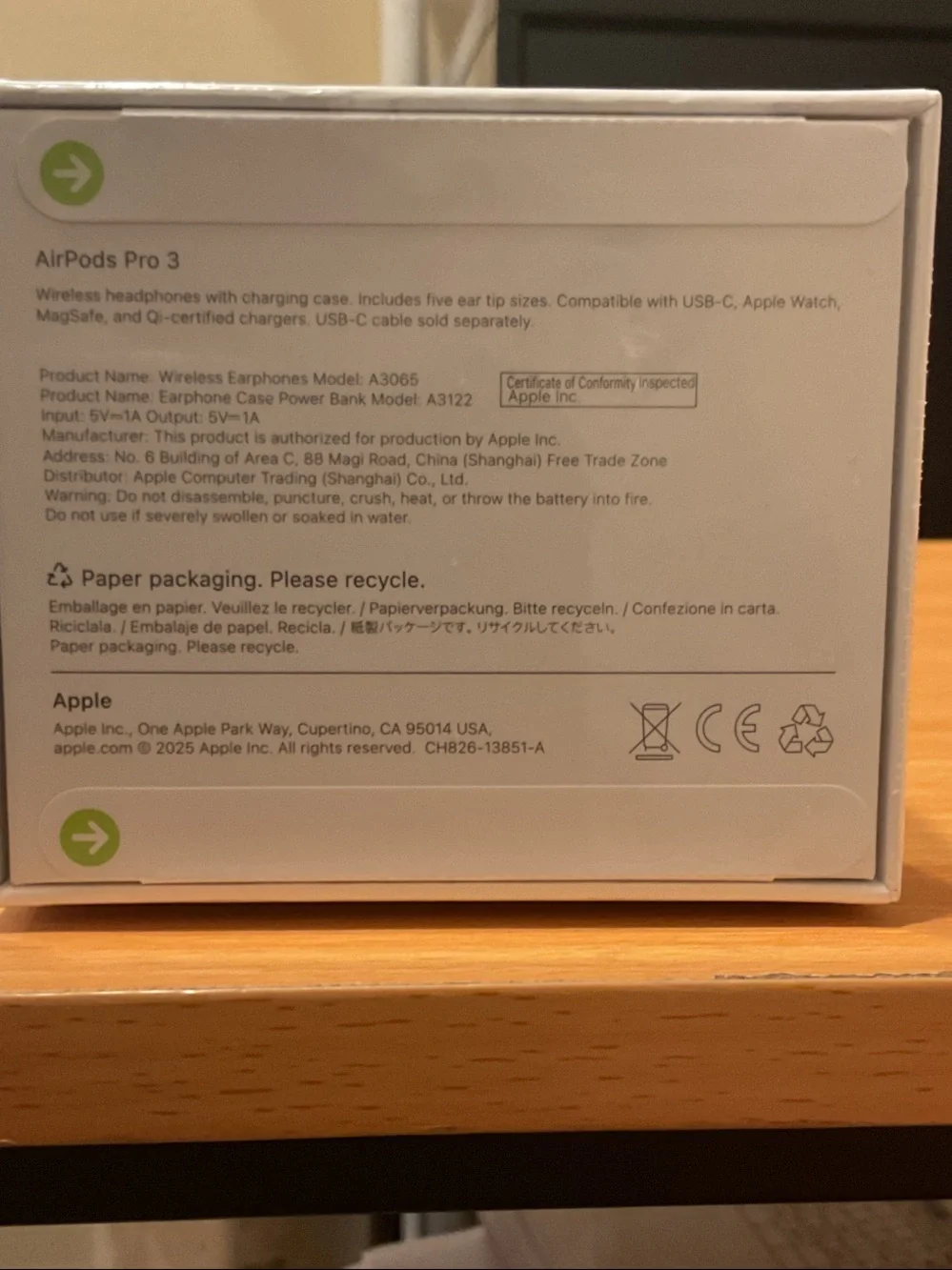 Apple AirPods Pro 3 Original Packaging